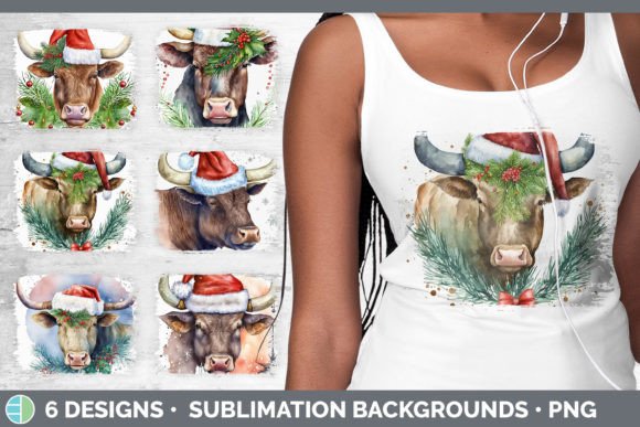 Christmas Bull Distressed Sublimation Ba Review