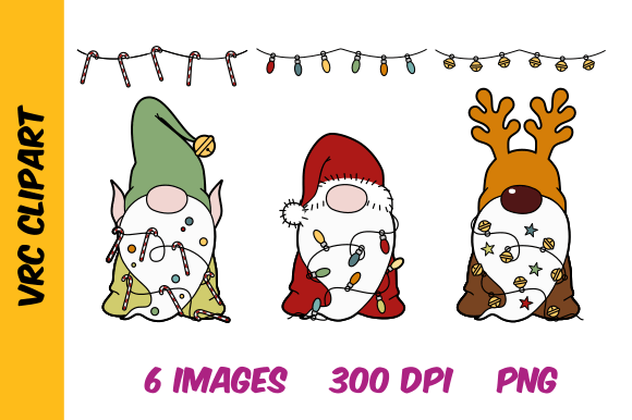 Christmas Crew Gnomes: Festive Illustrations for Local Branding