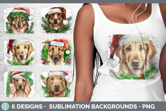 Christmas Dog Distressed Sublimation Bac Review