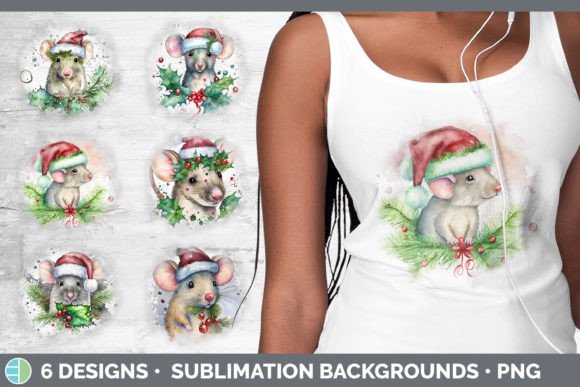 Christmas Mouse Background Grunge Subl Review