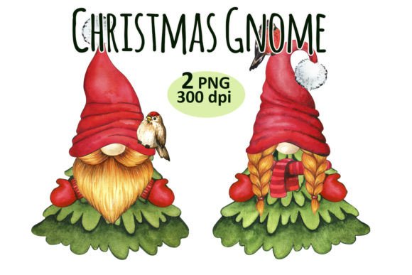 Christmas Tree Gnome Clipart PNG for Illustrations