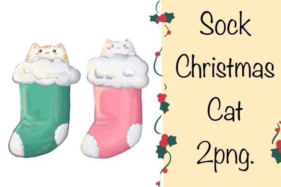 Cute Sock Christmas Cat: A Designer's Review of Festive Illustrations