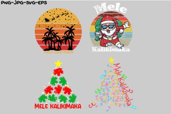 Mele Kalikimaka Christmas Collection: Festive Illustrations for Local Brands