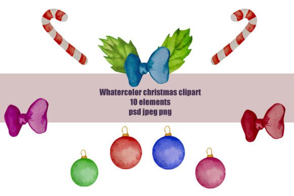 Set of Christmas Tree Toys: A Designer's Review for Seasonal Illustrations