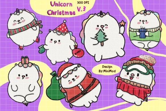 Unicorn Christmas V.3: A Designer's Review of Festive Illustrations