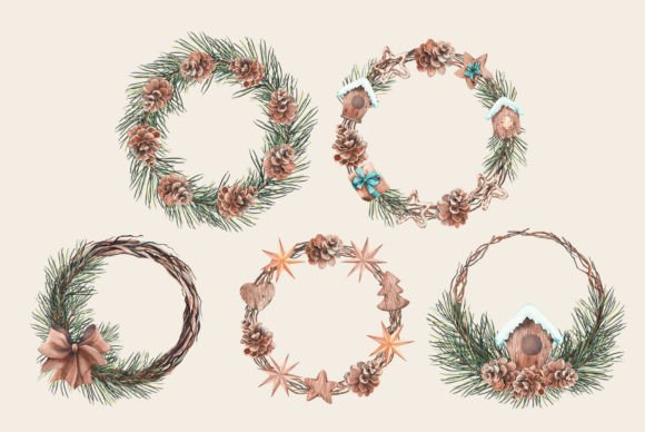 Watercolor Christmas Wreathes: A Designer's Review of Seasonal Illustrations